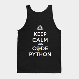 Keep Calm and Code on for Python Develop Tank Top